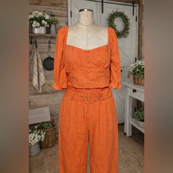 Moon River Pants - Moon River Vibrant Orange Ensemble